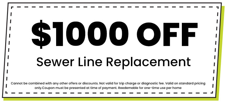 00 off coupon for sewer line replacement from Jersey Trenchless LLC, featuring terms and conditions for use.